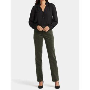 NEW NYDJ marilyn straight corduroy jeans in vine leaf
